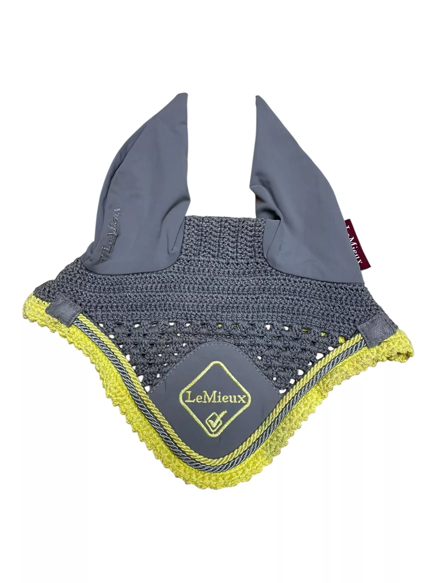 LeMieux Ear Bonnet - Gray/Yellow - M - USED