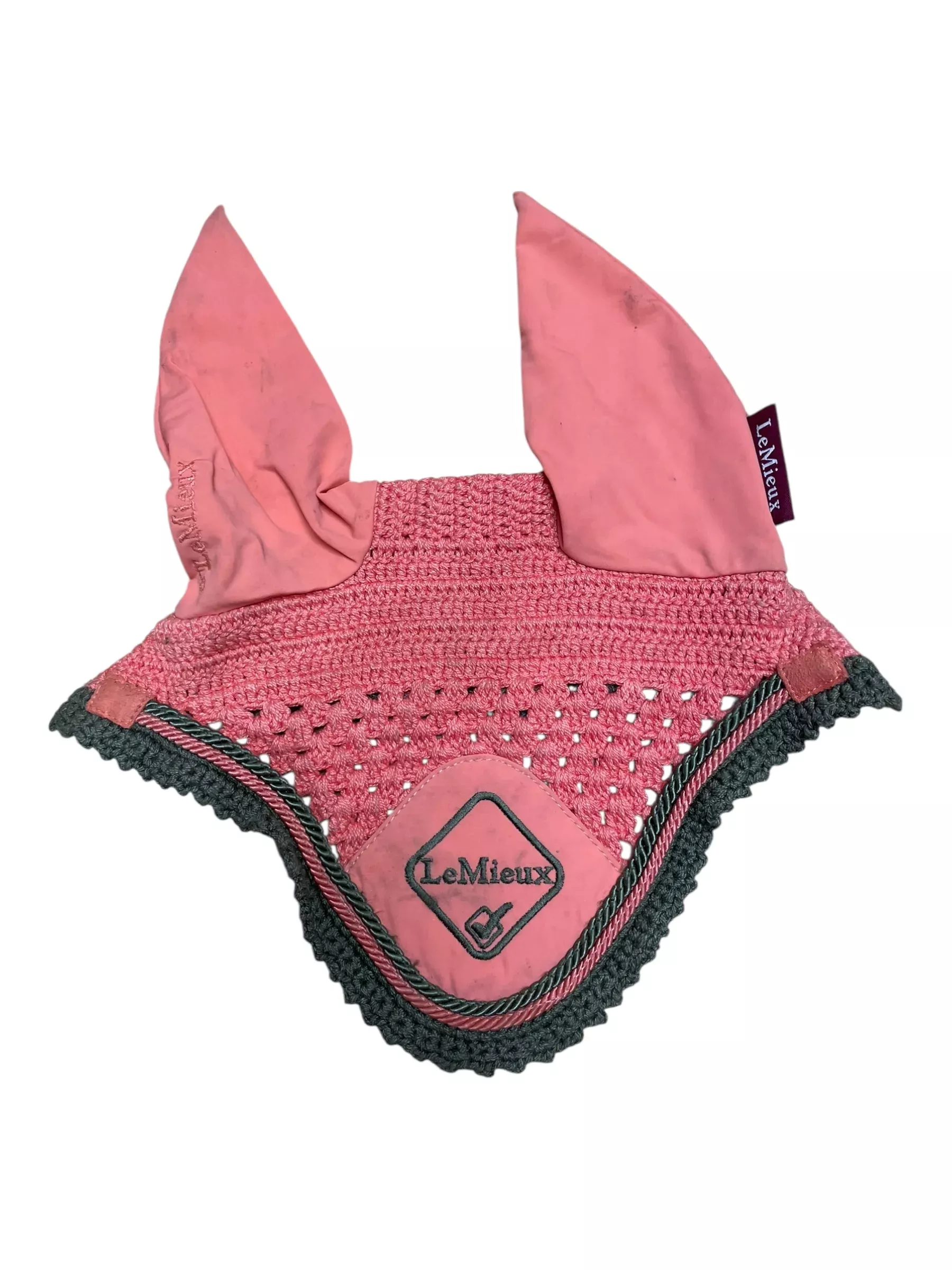 LeMieux Ear Bonnet - Peach/Green - M - USED