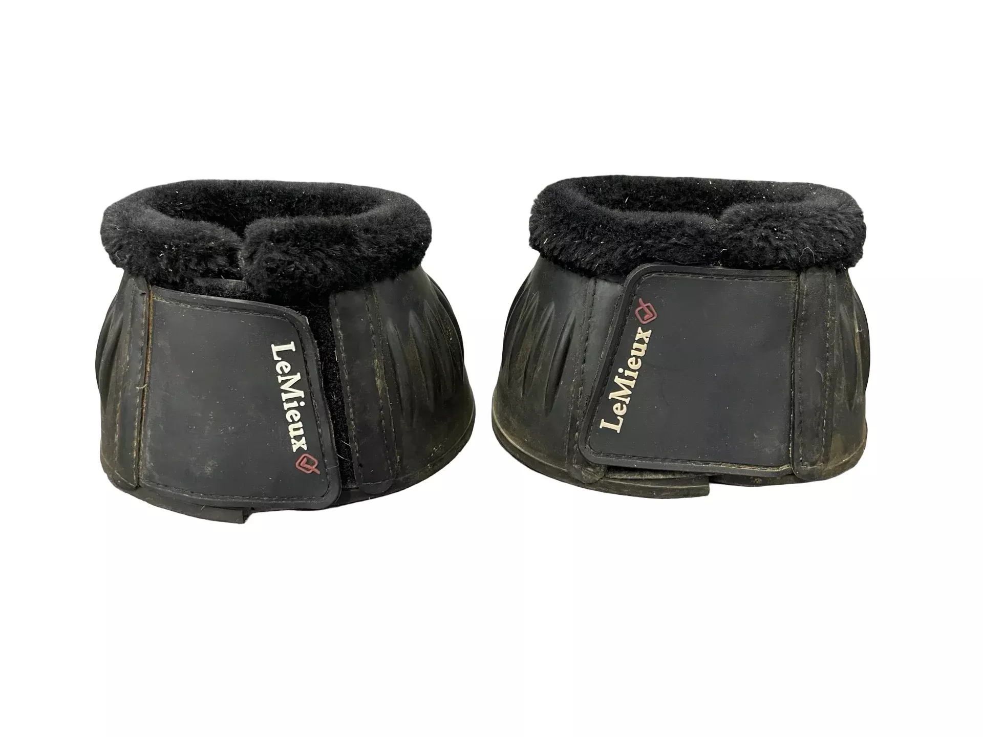 LeMieux Fleece Top Bell Boots - Black - Large - USED