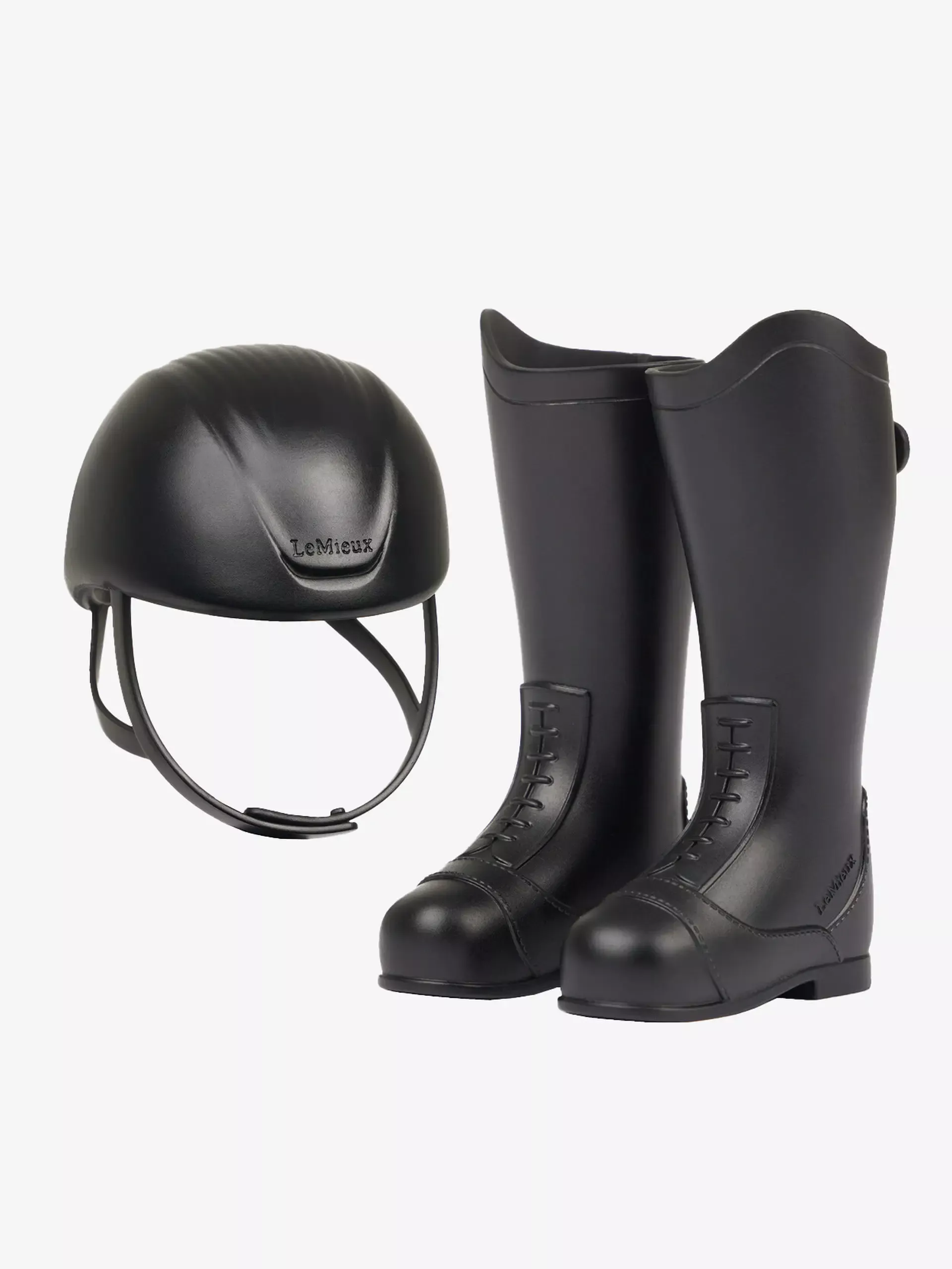 Lemieux Toy Rider Boots & Helmet Black