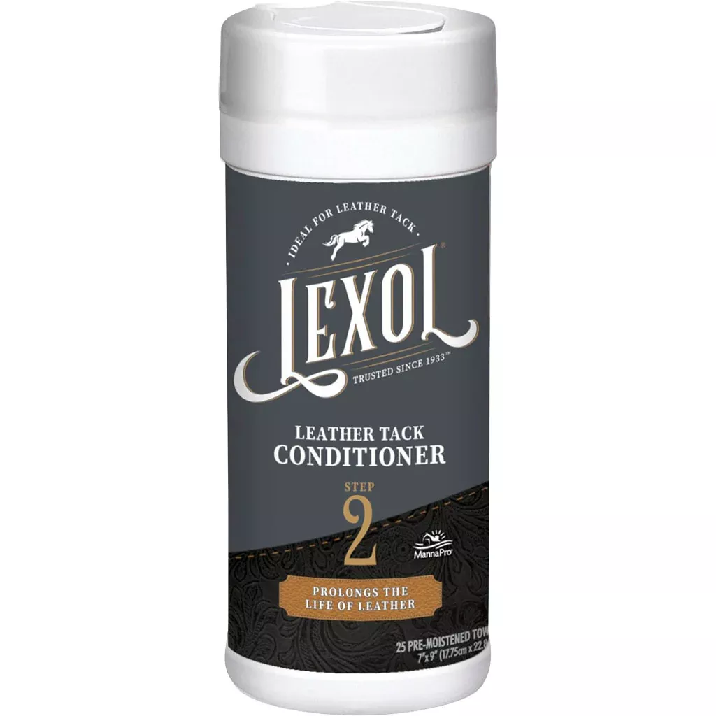 Lexol Leather Tack Conditioner Step 2 Wipes, 25 ct
