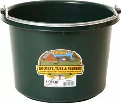 Little Giant DuraFlex Plastic Bucket, 8 qt, Green