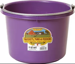 Little Giant DuraFlex Plastic Bucket, 8 qt, Purple