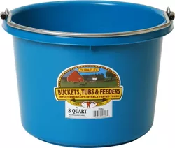 Little Giant DuraFlex Plastic Bucket, 8 qt, Teal
