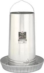 Little Giant Heavy Gauge Galvanized Poultry Feeder, 40 lb