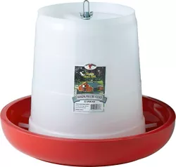 Little Giant Plastic Hanging Poultry Feeder, 22 lb, Red