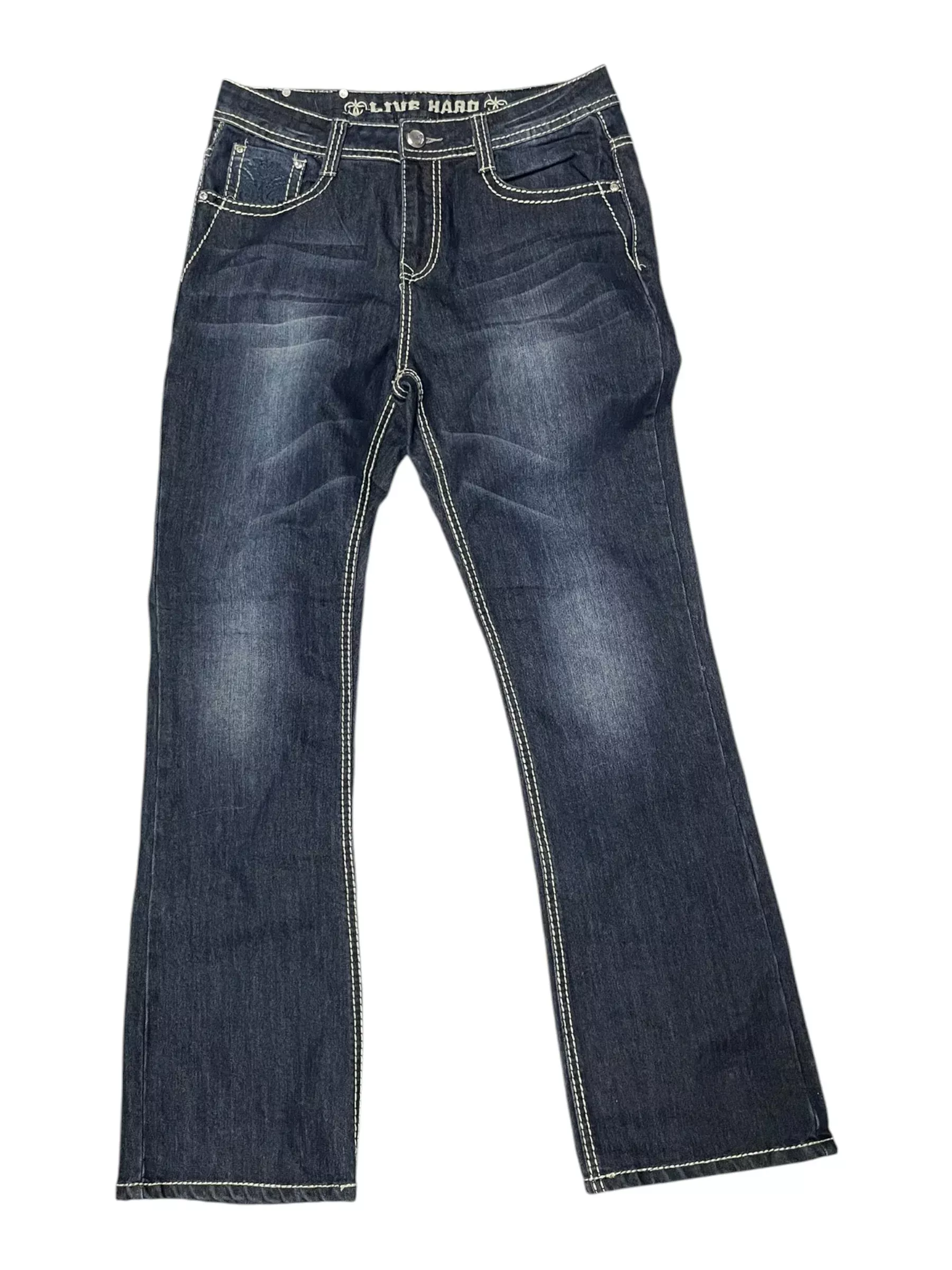 Live Hard Jeans - Blue/Bling - 8 - USED