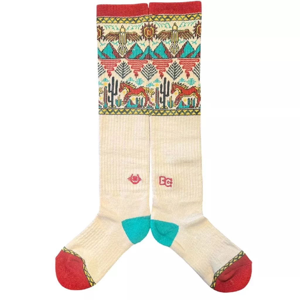 Lucky Chuck Bad Cowgirl Co Ranch Runner Performance Crew Socks