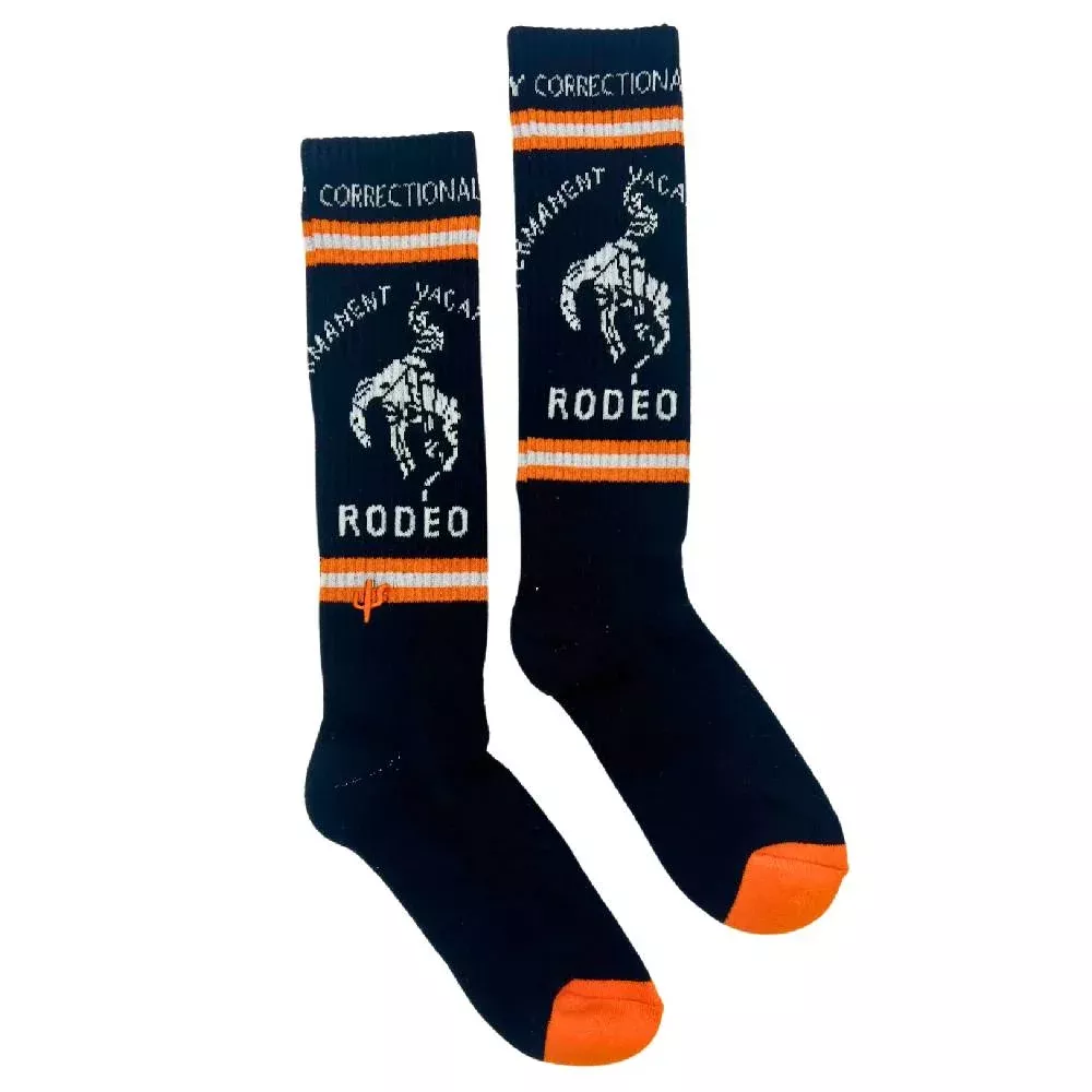 Lucky Chuck "Cactus Alley Correctional Vaca" Performance Socks