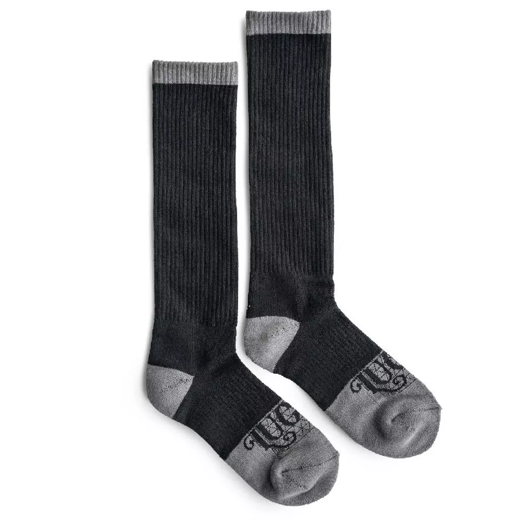 Lucky Chuck Cowboy Black/Gray Performance Crew Socks