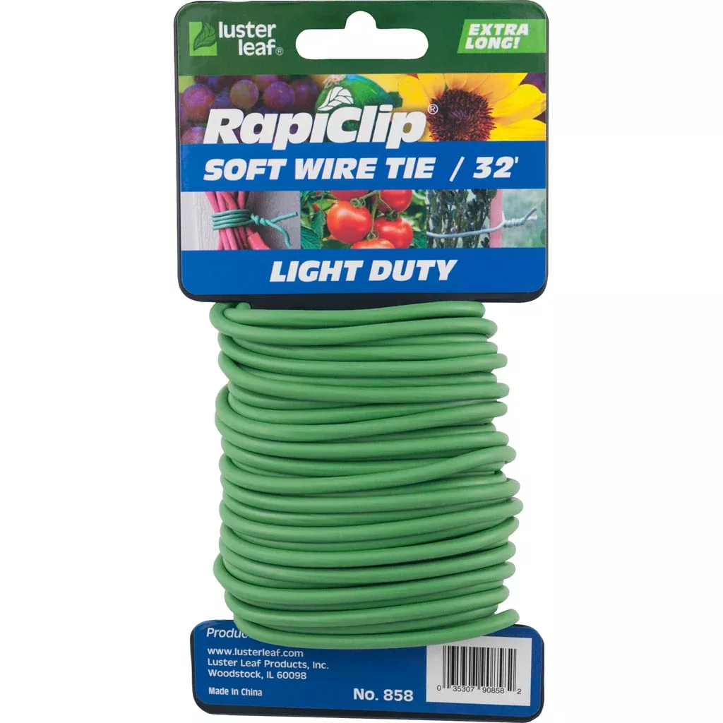 Luster Leaf Green Light-Duty Wire Tie, 32 ft