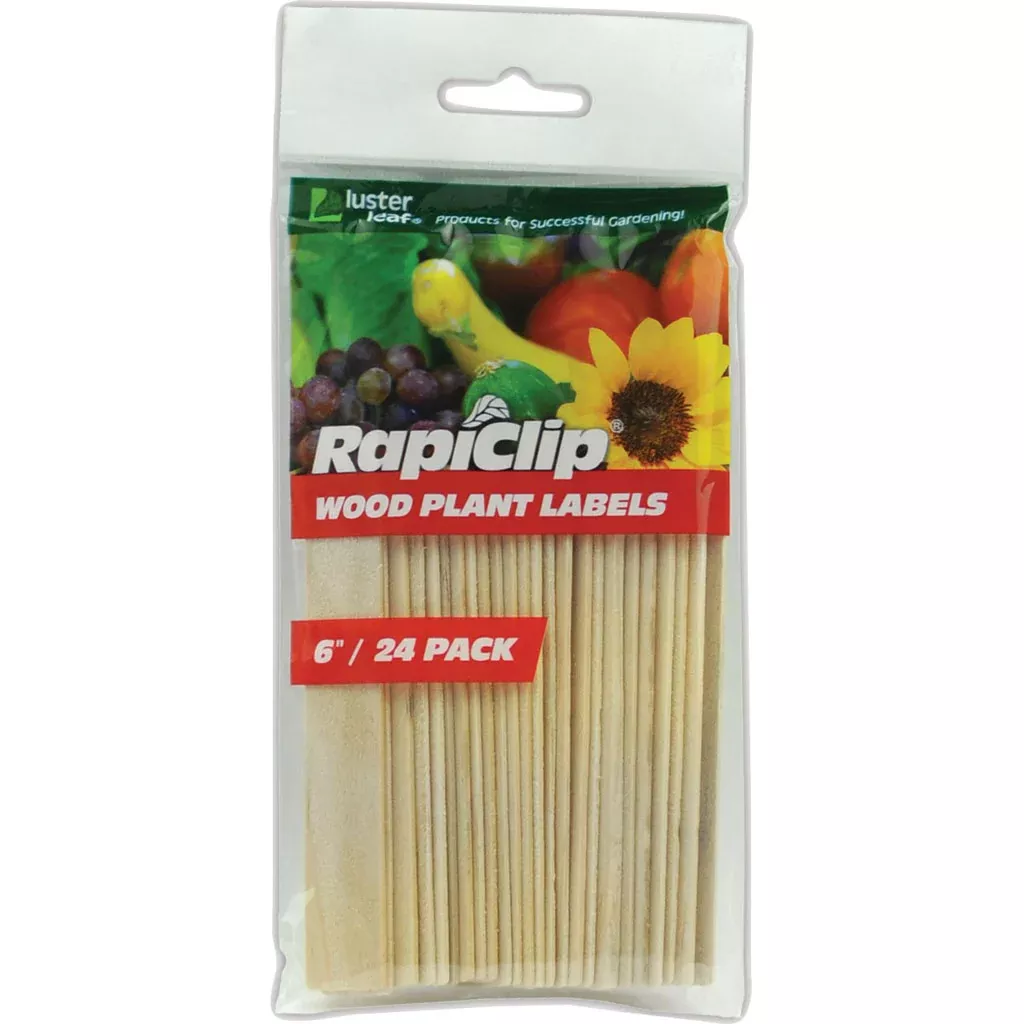 Luster Leaf Rapiclip Wood Plant Labels 6 in-24 PK