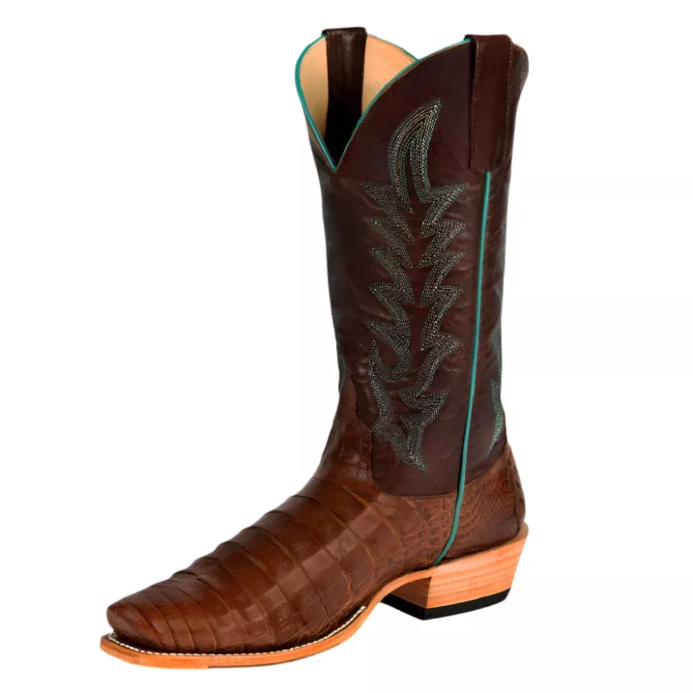 Macie Bean Cigar Pull Up Caiman Belly Boot