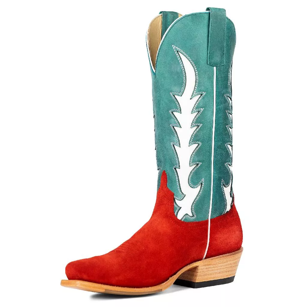 Macie Bean Red Suede Western Boot
