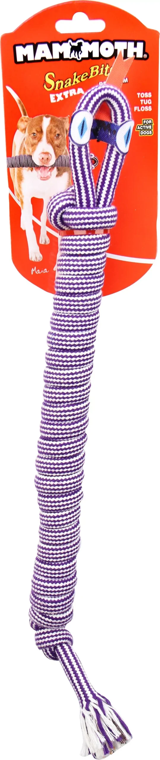 Mammoth Extra SnakeBiter Shorty Rope Toy 18 in, Multi