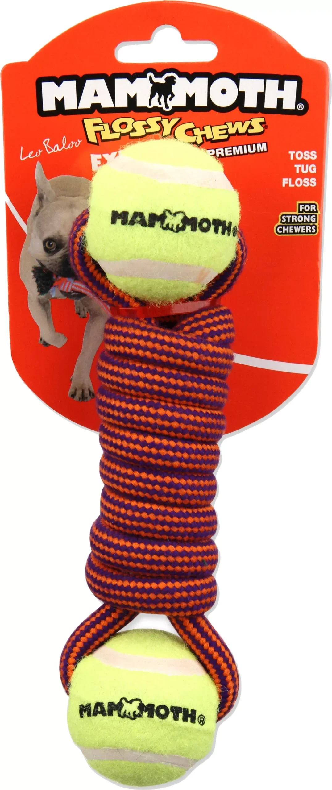 Mammoth Extra Twister Bone with 2 Mini Balls, 7.5 in, Multi