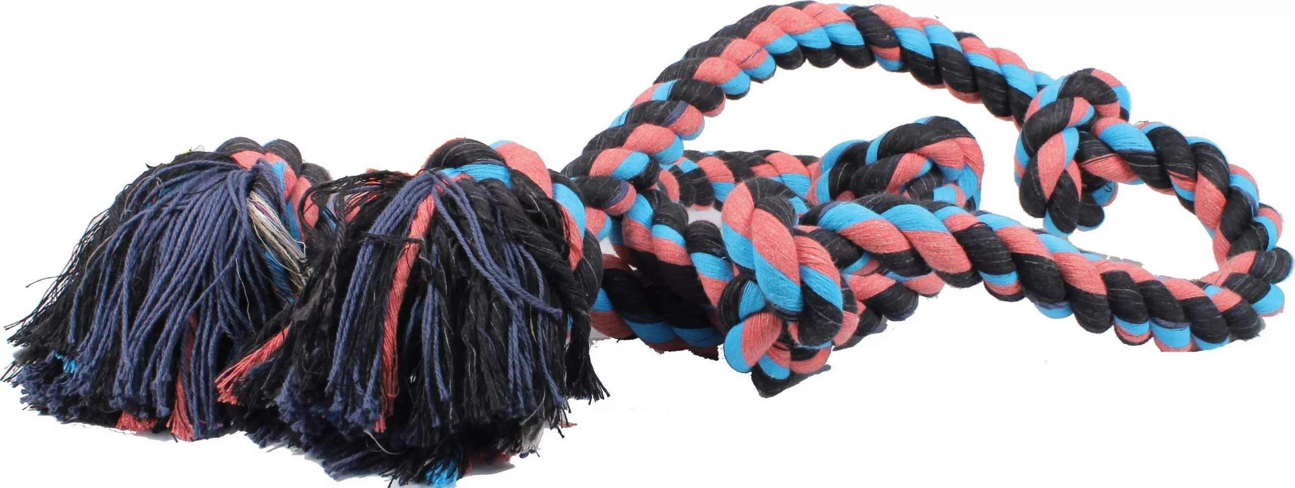 Mammoth Flossy Chews Color 5-Knot Rope Tug, Multi, 72 in