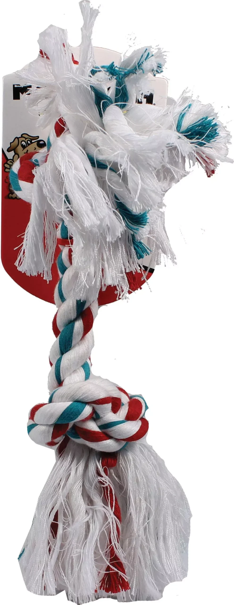 Mammoth Flossy Chews Color Rope Bone Dog Toy Multi 14 in