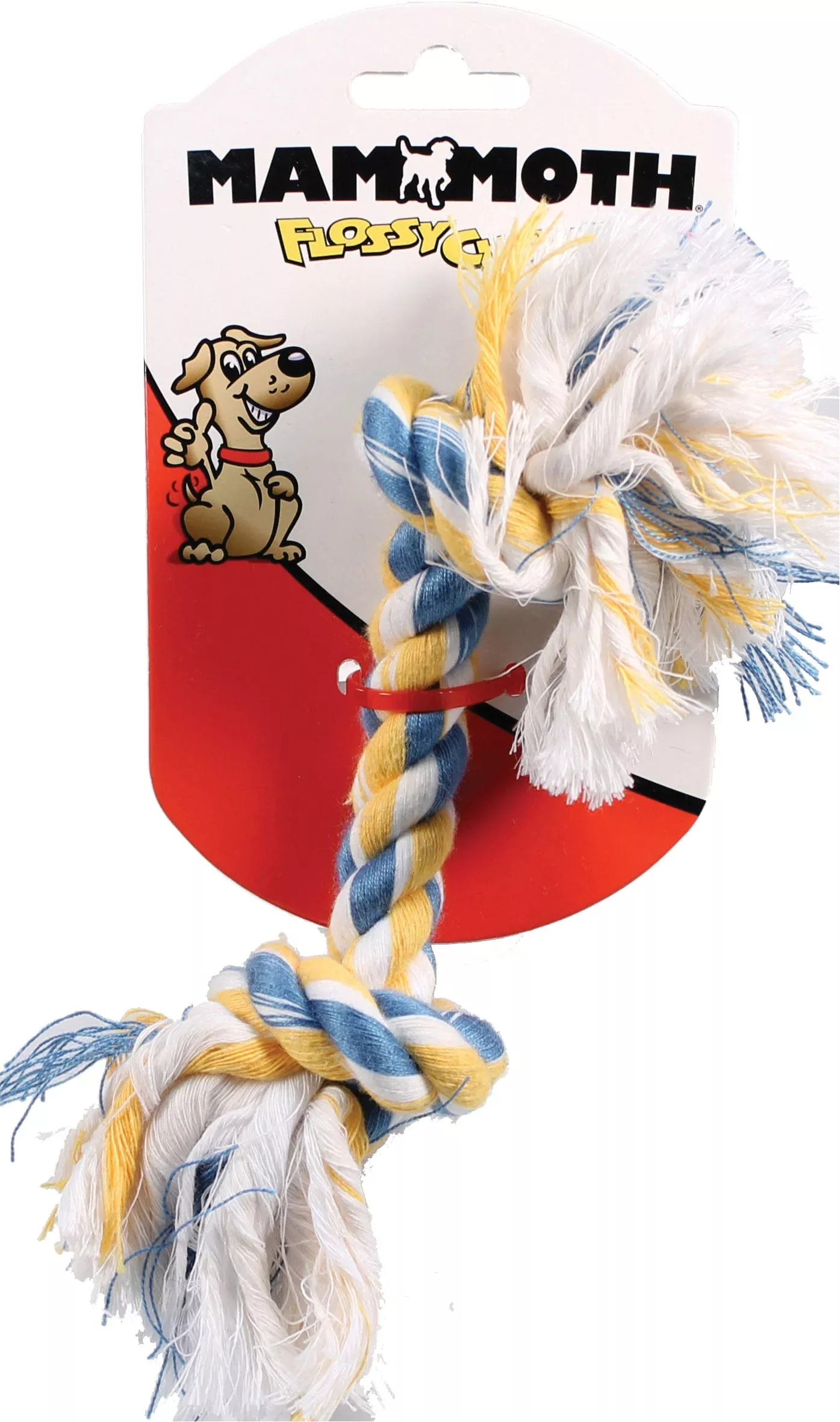 Mammoth Flossy Chews Color Rope Bone Dog Toy, Multicolor, 9 in