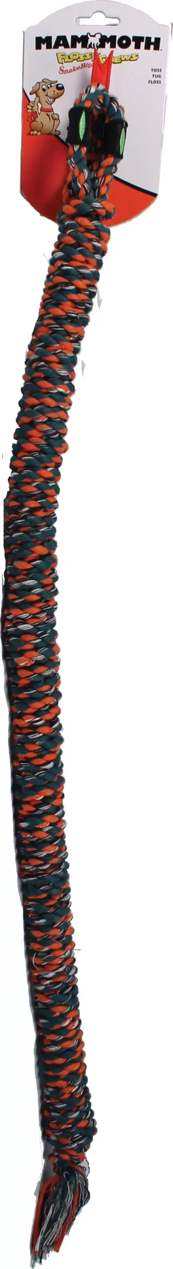Mammoth Flossy Chews Snakebiter Colored Rope Dog Toy 34 in