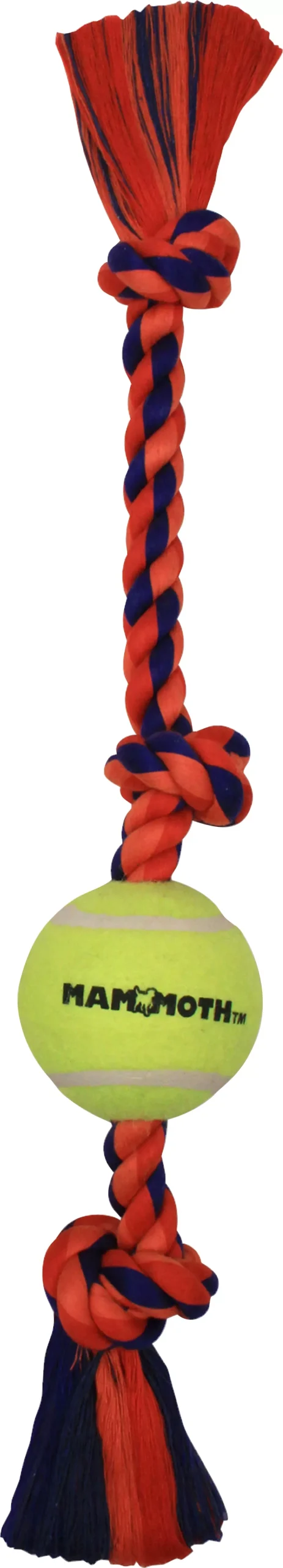 Mammoth Knot Tug with Tennis Ball, 24 in, Multi