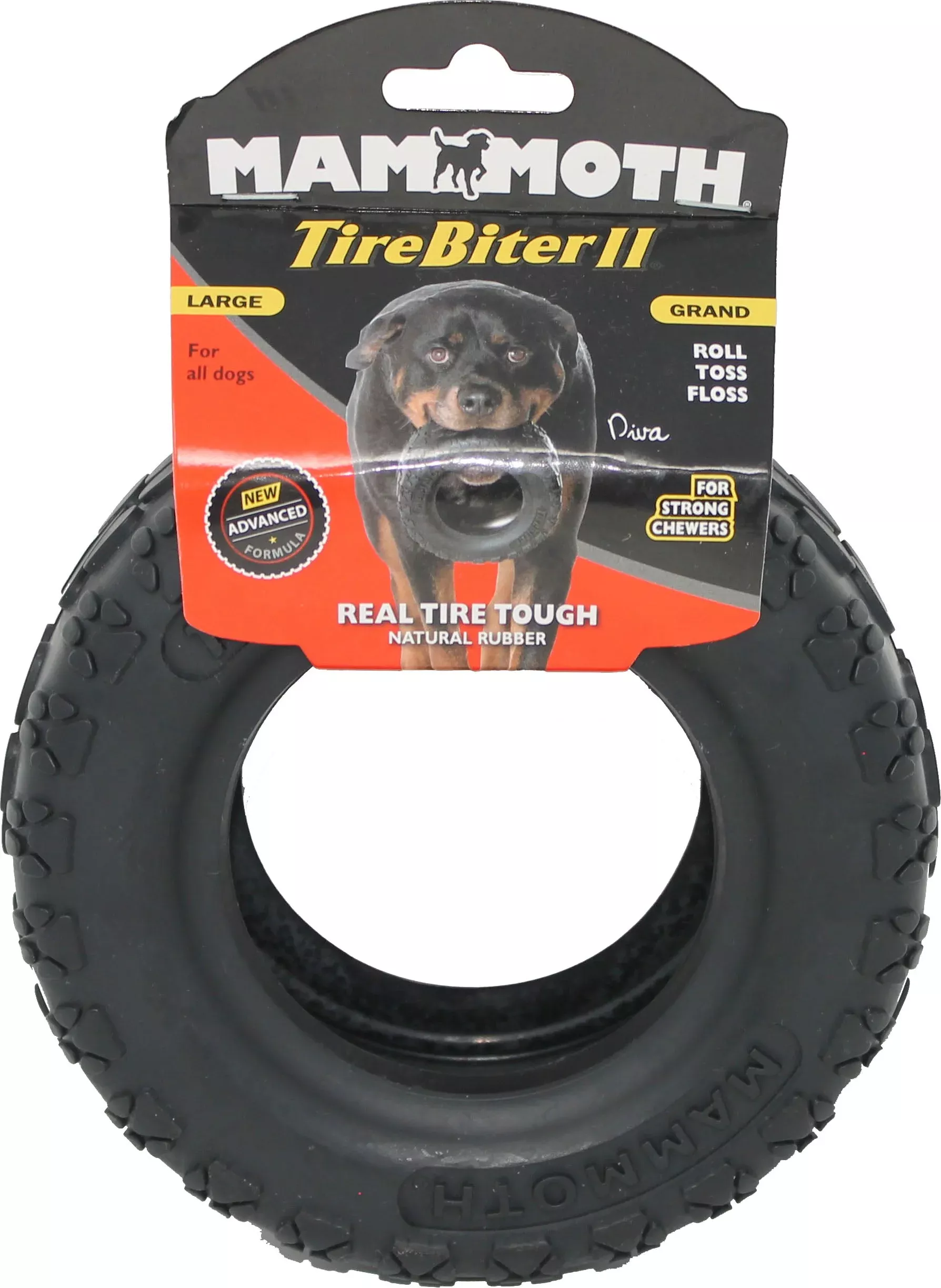 Mammoth TireBiter II Dog Chew 6 in Black