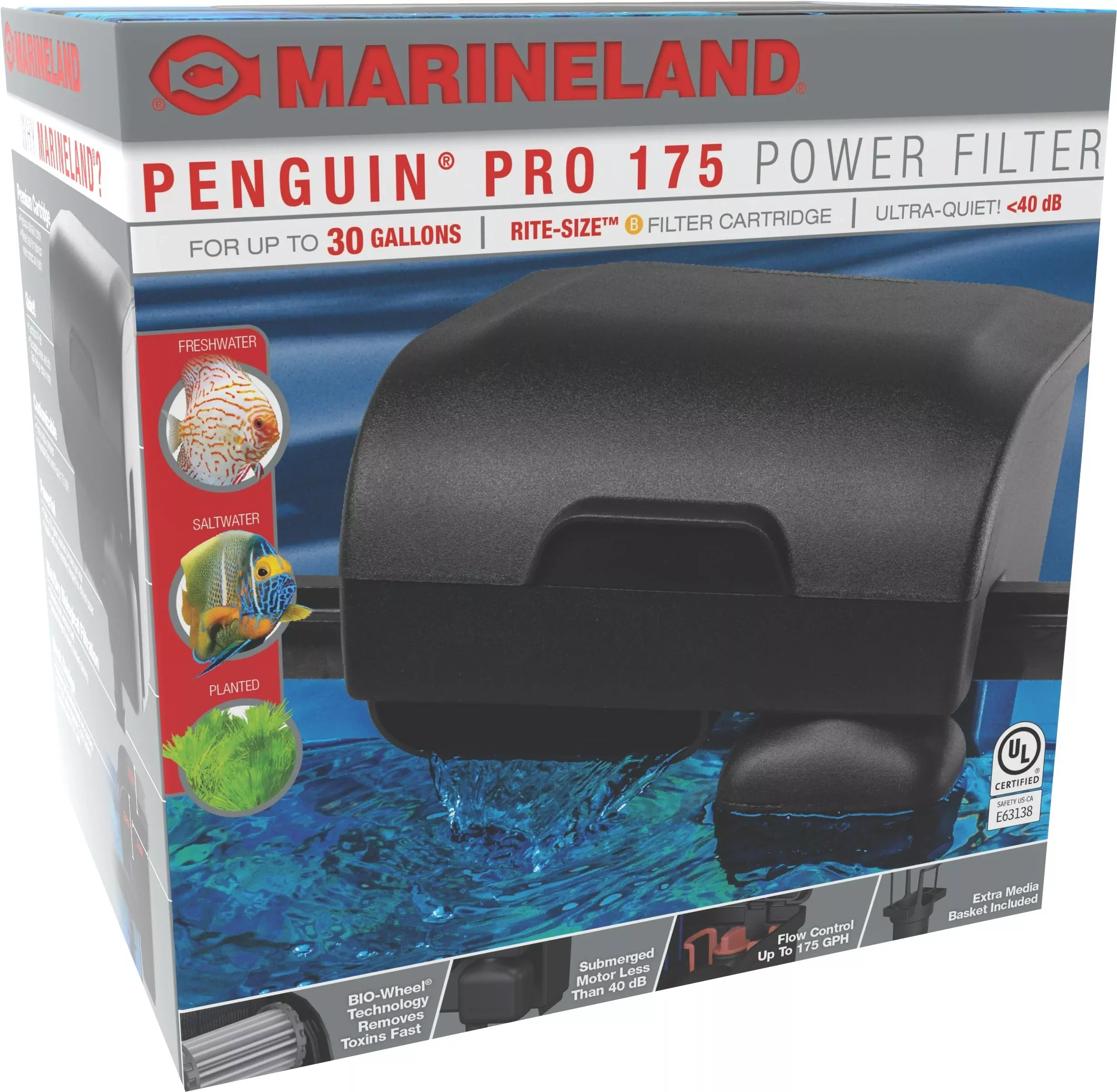Marineland Penguin Pro 175 Power Filter Up to 30 gal
