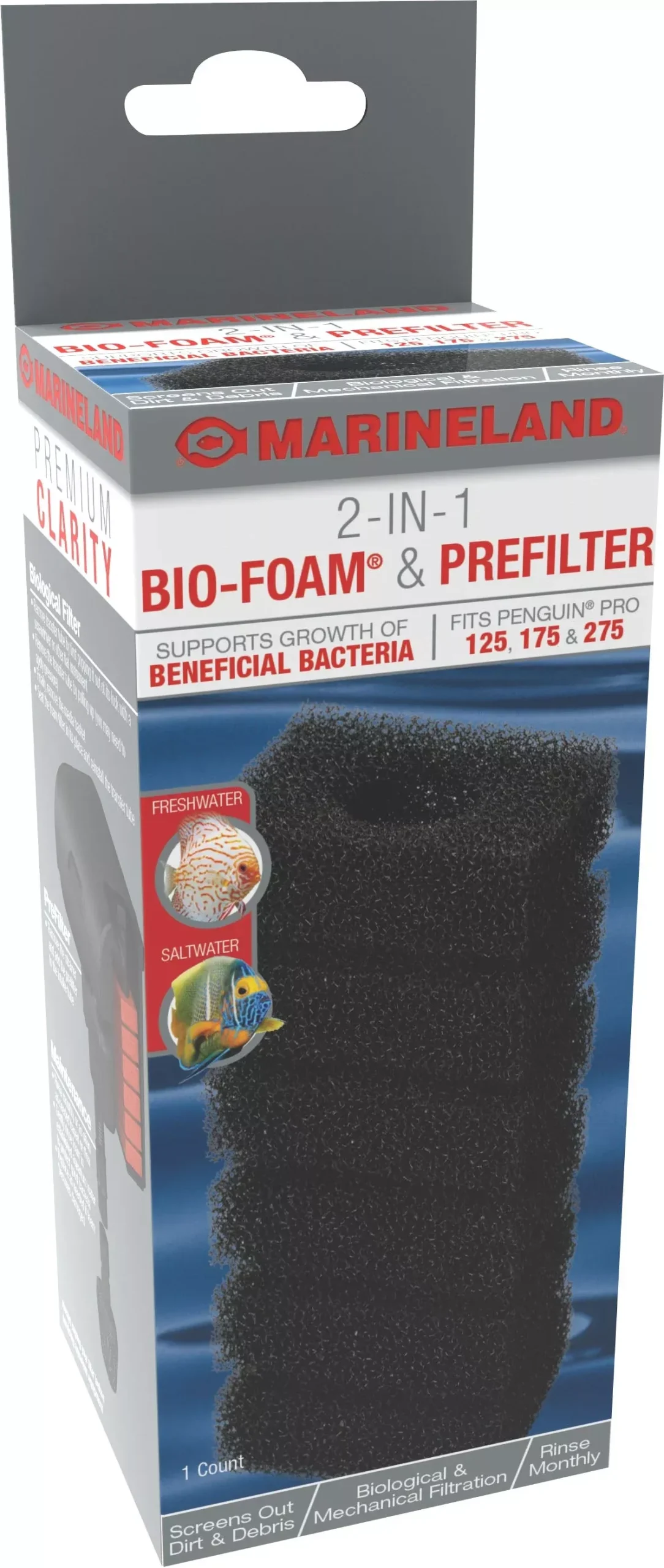 Marineland Penguin Pro 2-in-1 Foam Filter, 1 Count