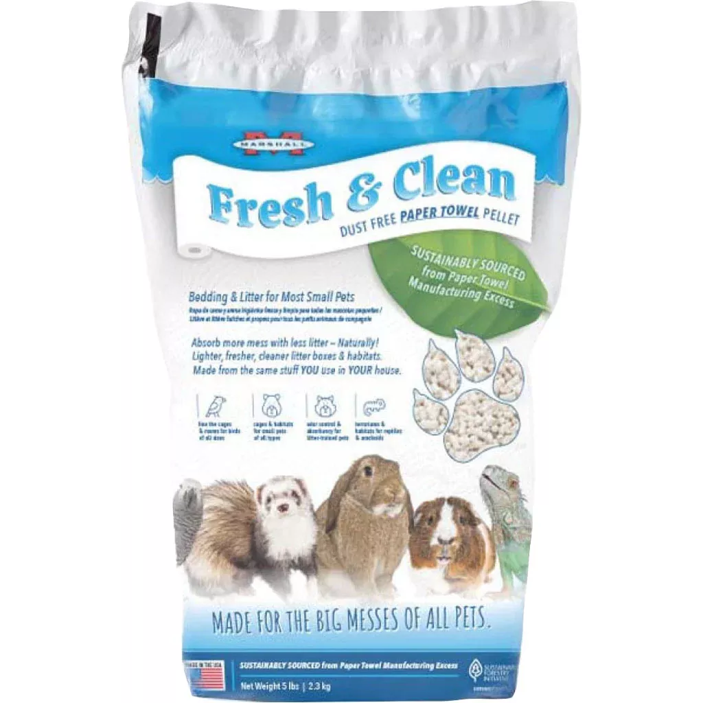 Marshall Fresh & Clean Ferret Litter 5 lb White
