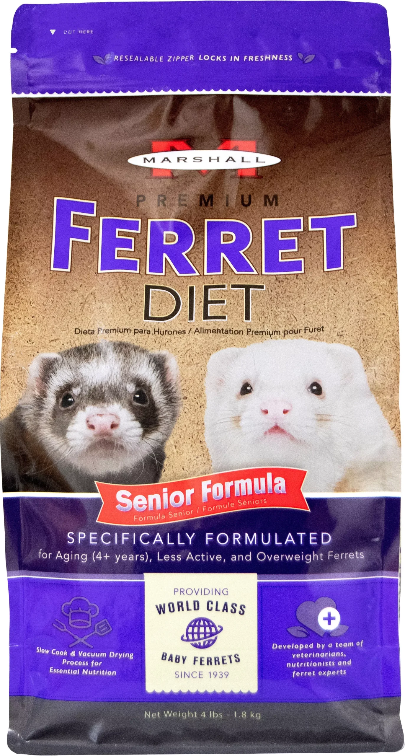 Marshall Premium Senior Ferret Diet, 4 lb