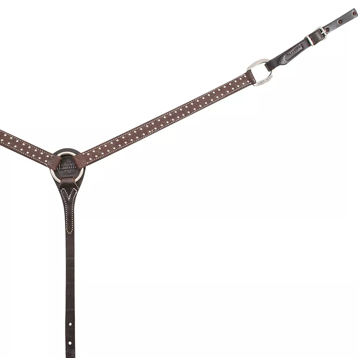Martin Saddlery 1" Chocolate Breast Collar w/Silver Dots