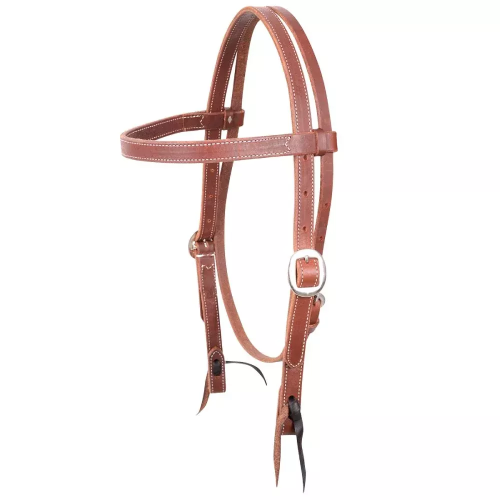 Martin Saddlery 3/4" Doubled & Stitched Gag Bit Browband Headstall