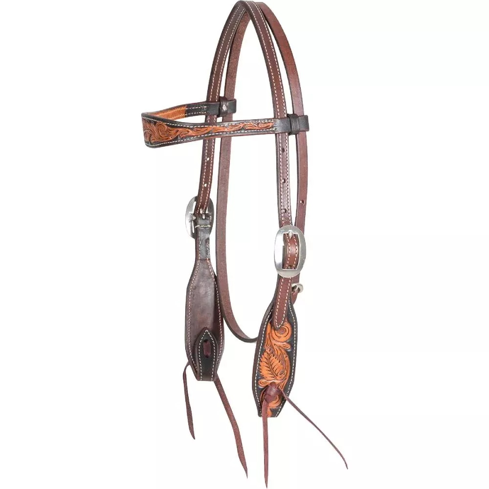 Martin Saddlery Floral Tooled Browband Headstall
