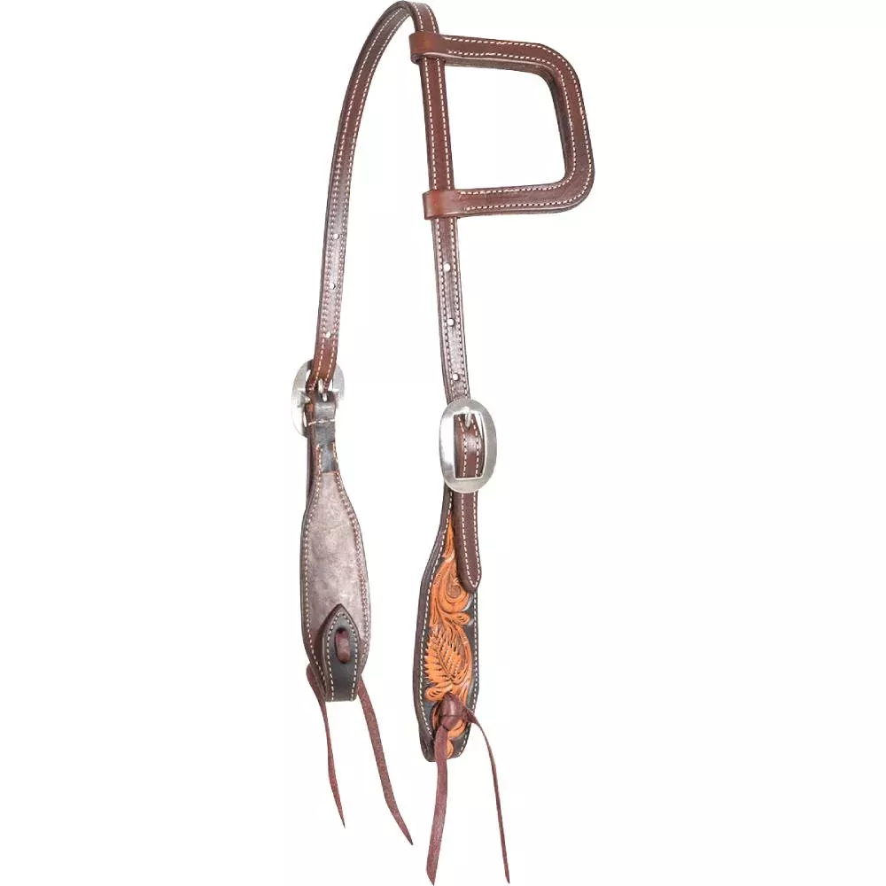 Martin Saddlery Floral Tooled One Ear Headstall
