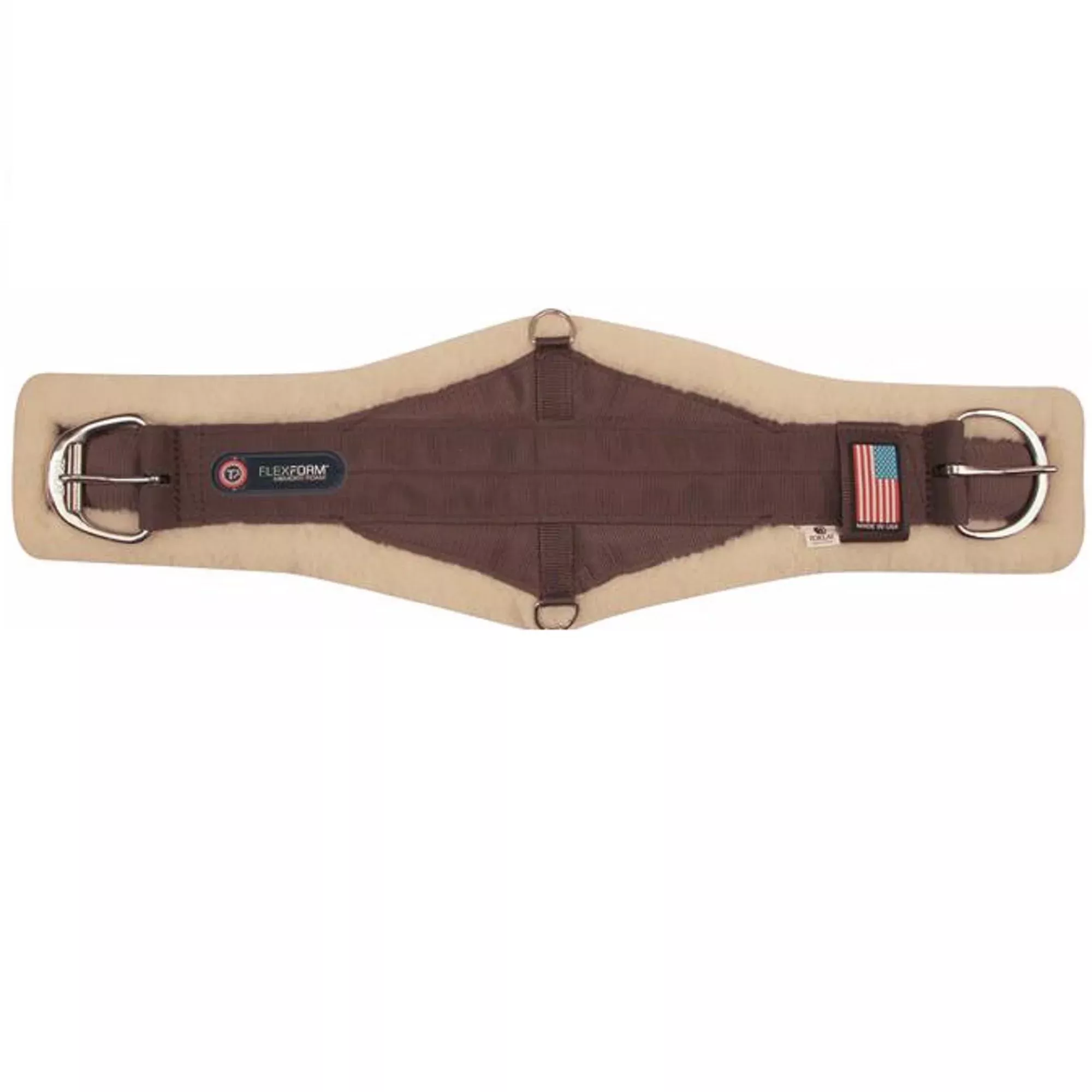 Matrix T3 Flex Form Wool Back Roper Cinch - Stainless Steel Roller Buckle