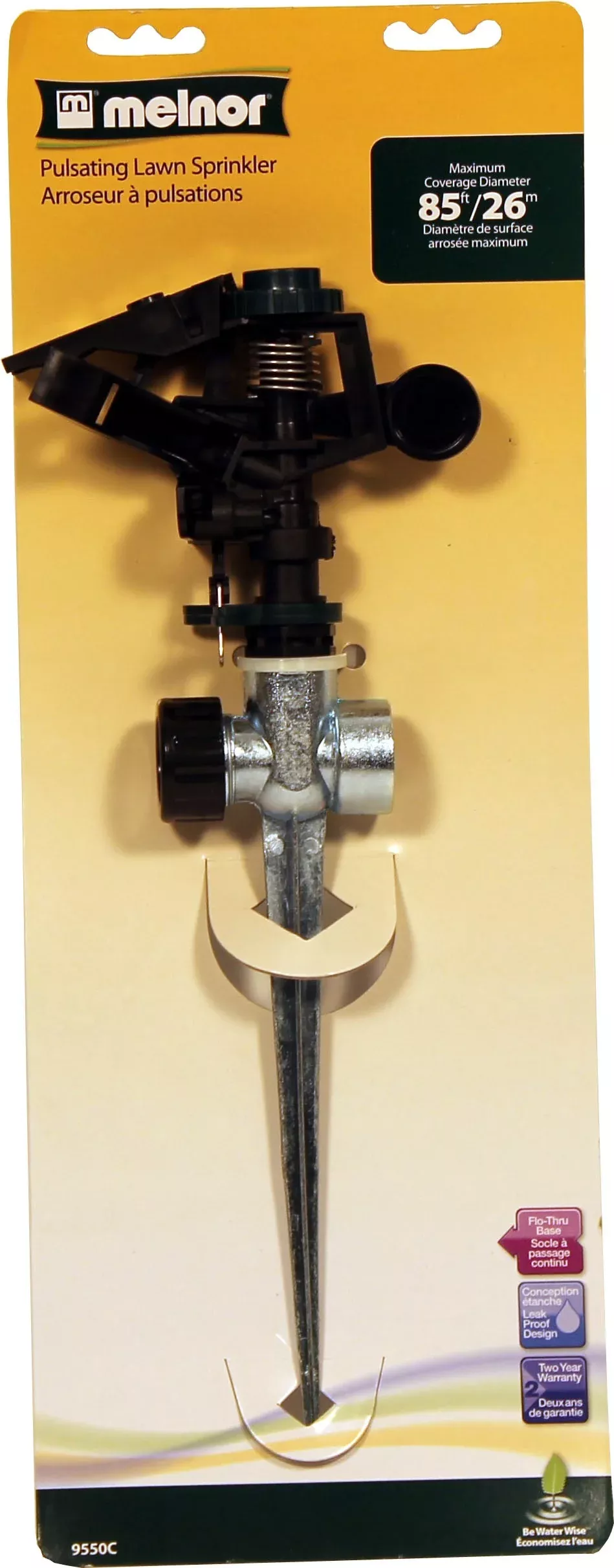 Melnor Metal Pulsating Lawn Sprinkler 85 ft Diameter