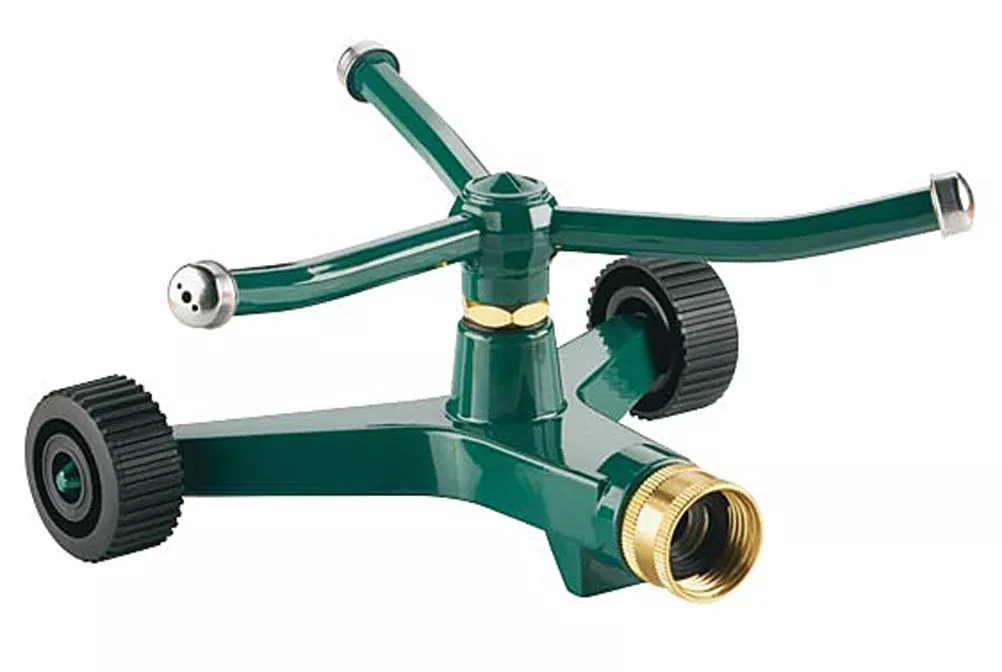 Melnor Metal Revolving Sprinkler with Wheeled Base, 45 ft