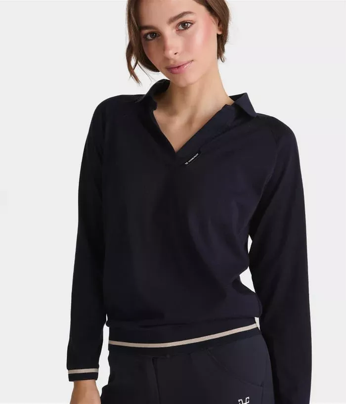 Merinos Polo Women - Dark Night