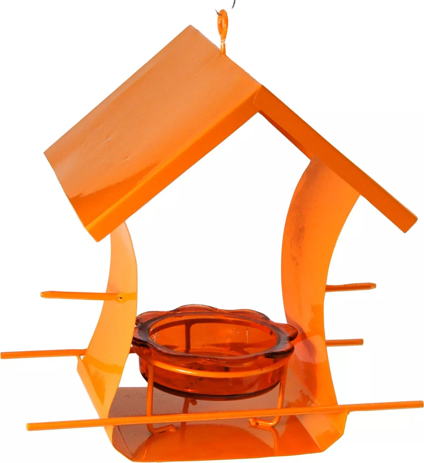 Metal House Oriole Feeder 15x21.7x11 IN Orange