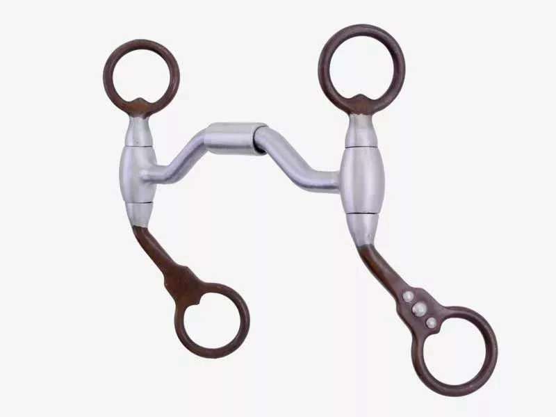 Metalab FG Antique Low Port Hinged Futurity Pony Bit