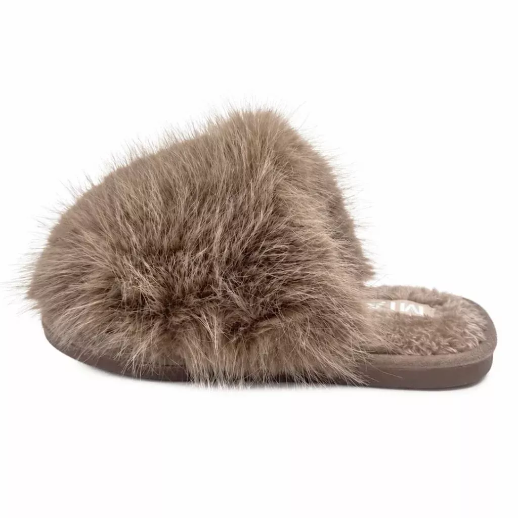 MIA Cupcake Tan Fur Slippers