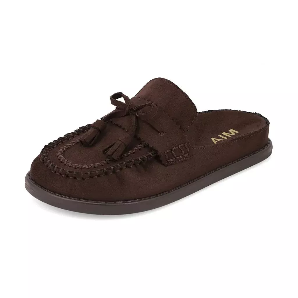 MIA Nesha Suede Tassel Chocolate Mule