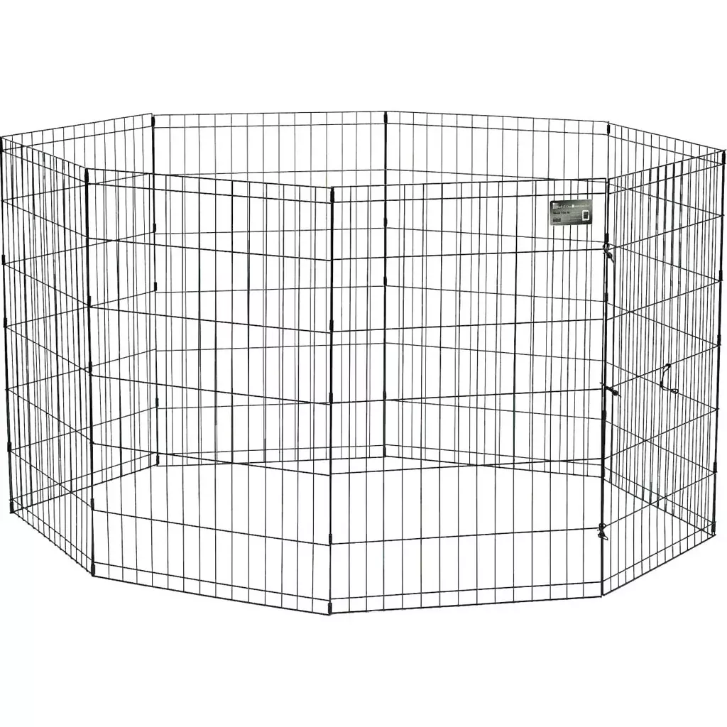 MidWest 8-Panel Exercise Pen, 24 x 36 in, Black