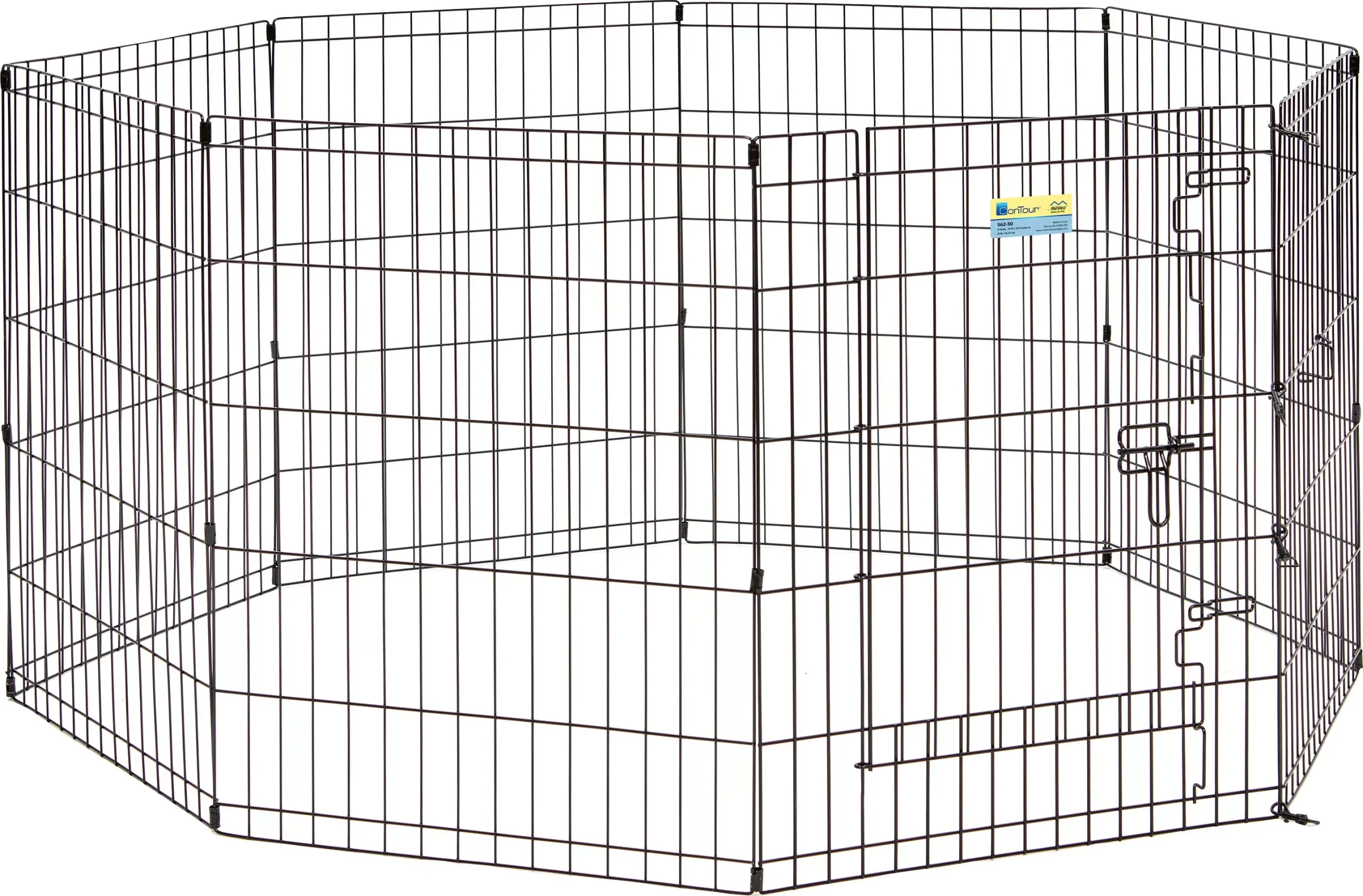 Midwest Contour Exercise Pen with Door, Black, 30 in