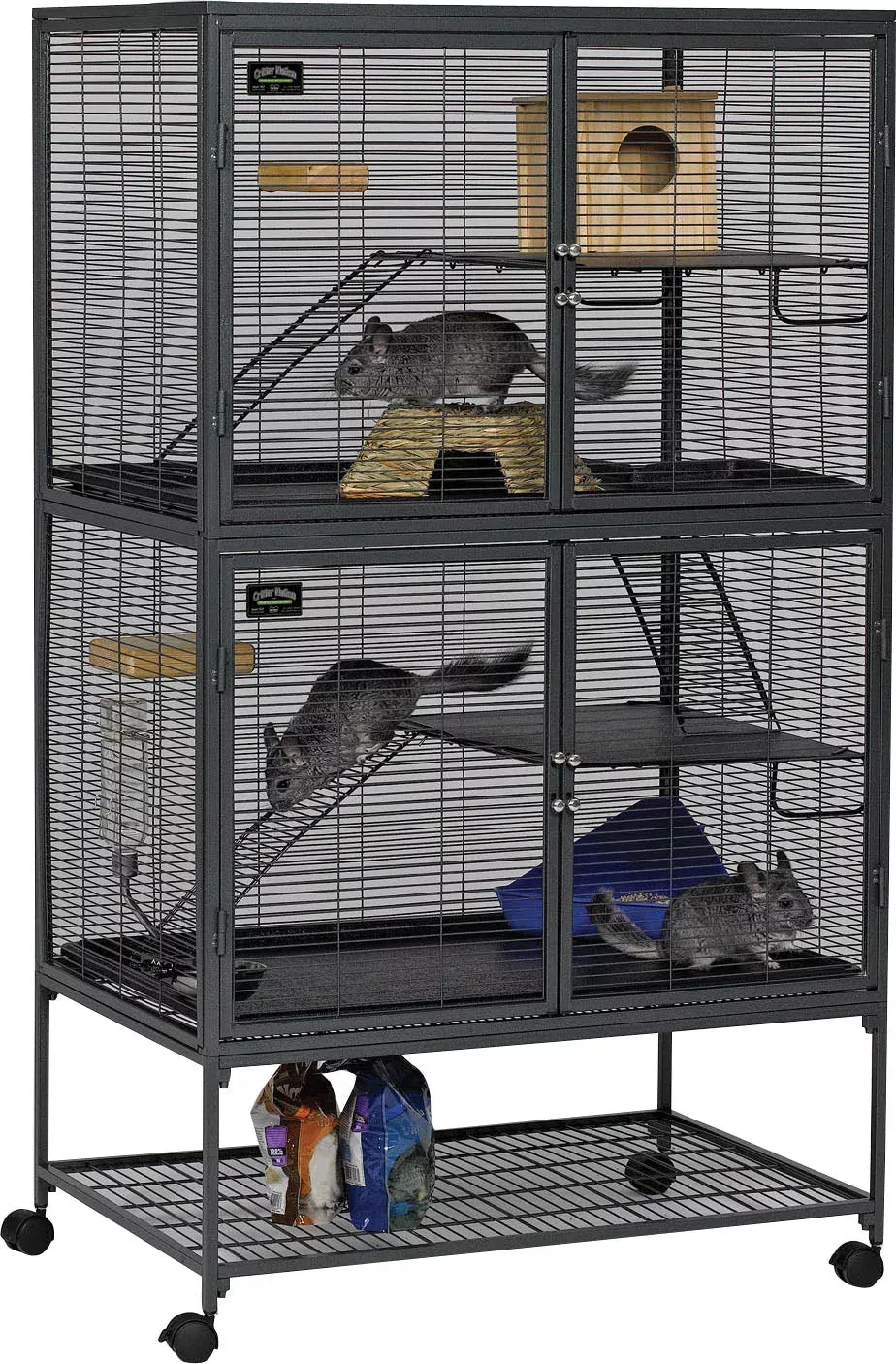 Midwest Critter Nation Double Unit Small Animal Cage, Gray
