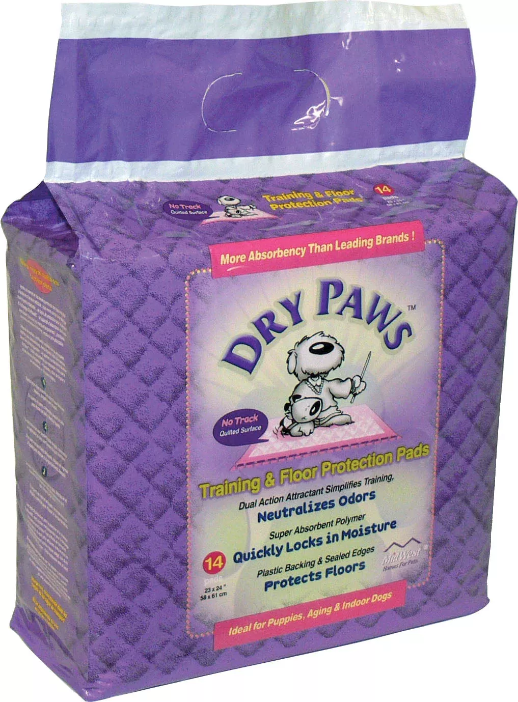 MidWest Dry Paws Training & Floor Protection Pads (14 Pack)