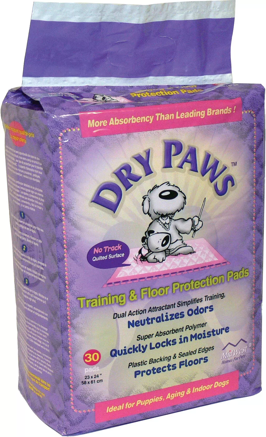 MidWest Dry Paws Training and Floor Protection Pads 30-Pack