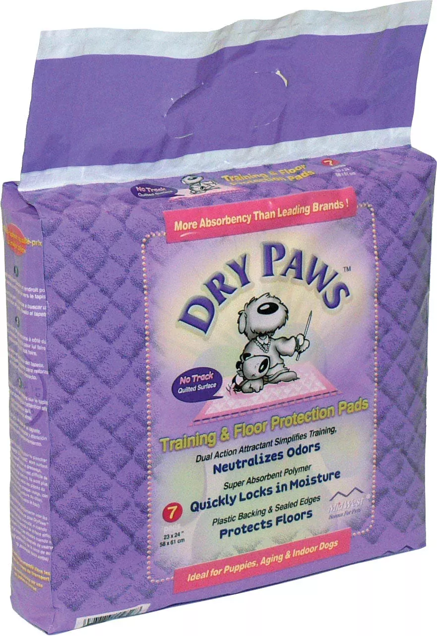 MidWest Dry Paws Training & Floor Protection Pads, 7-Pack