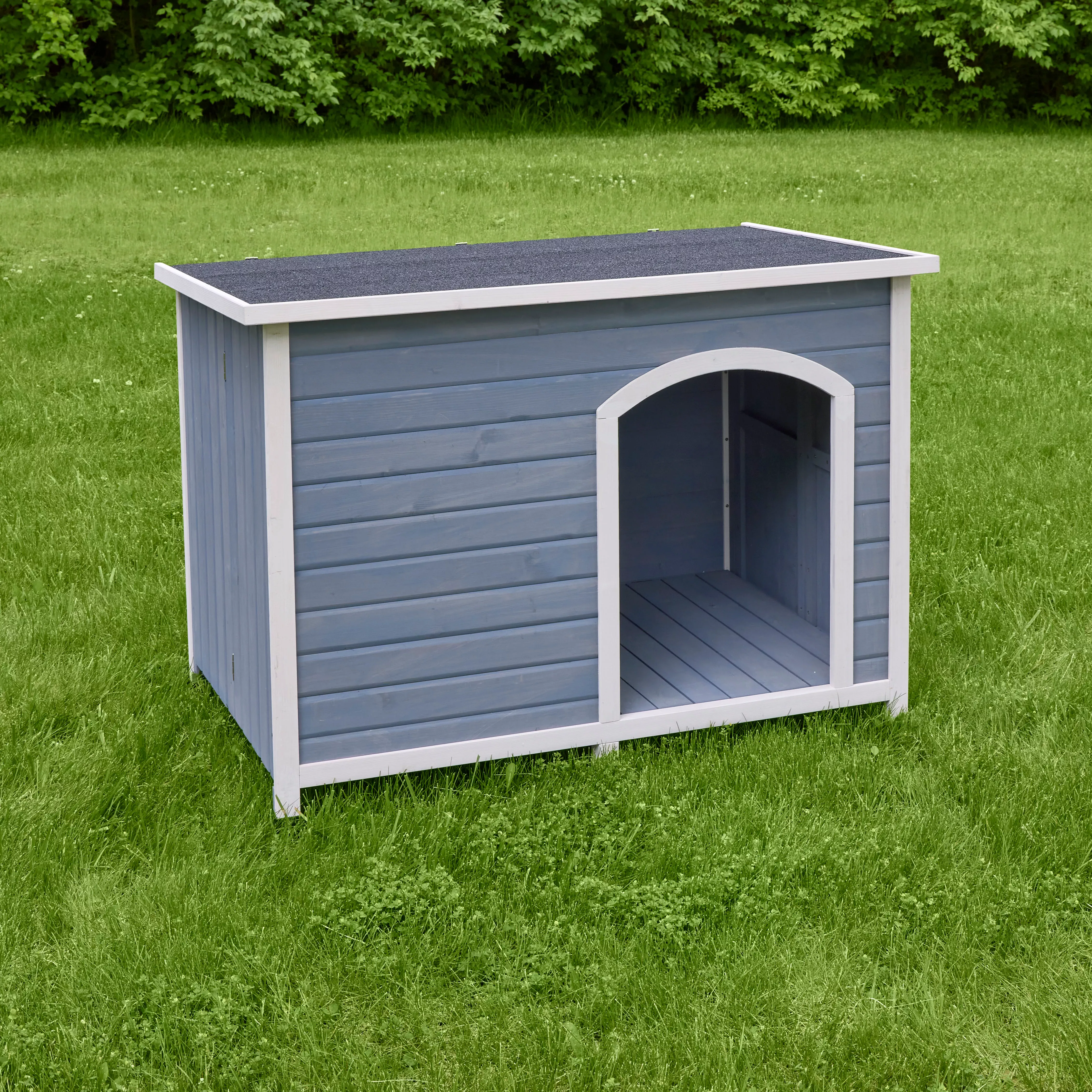 MidWest Eillo Folding Wood Dog Home, Small Gray