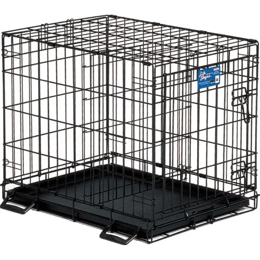 MidWest Life Stages Dog Crate with Divider Panel 24 x 18 x 21 in Black